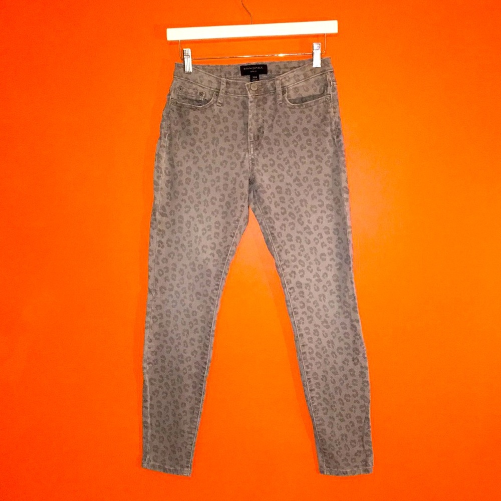 Banana Republic Leopard Print Skinny Jeans Size 0/25 XXS XS Woman’s 5 Pocket